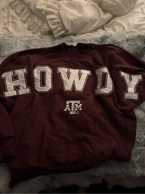 Texas A&M Maroon 'HOWDY' Mock neck Sweatshirt
